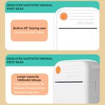 Mini Thermal Printer - Portable Bluetooth Wireless Photo Label DIY Crafts Tool