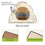 Cat Tent Bed - Removable Non-Slip Pad Indoor Outdoor Foldable Hut Small Dogs Cave