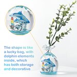 Dolphin Quicksand Timer - Decompression Oil Drop Crystal Hourglass Pen Holder