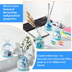 Aqua Bubble Pen Holder - Cute Clear Water Floaty Oil Office Desk Organizer Gift