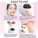 3D Lifting Facial Massager - 7 Color LED Microcurrent Anti-Aging Rejuvenation Tool