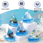 Acrylic Starlight Boat - Mineral Oil Filled Nautical Novelty Gift Decor Tool