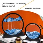 3D Sand Art Picture - Dynamic Liquid Motion Purple Quicksand Office Desktop Decor