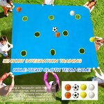 Hole Tarp Game - 85x57 Inch Team Building Work Group Activity Fun Mat