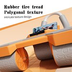 Three-Wheel Ab Roller - Home Gym Power Wheel Knee Pad Tummy Push Exercise Tool
