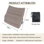 Inflatable Lumbar Cushion - Sciatica Relief Lower Back Rest Camping Car Office Tool