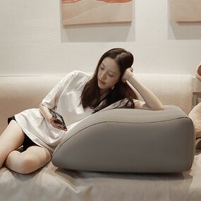 Flocking Foot Pillow - Soft Coated Inflatable Enhanced Home Comfort Rest Tool