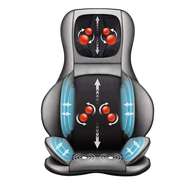 Back Massage Cushion Manufacturer - 2025 with 3 Massager Motors 2 Heat Levels Chair Pad