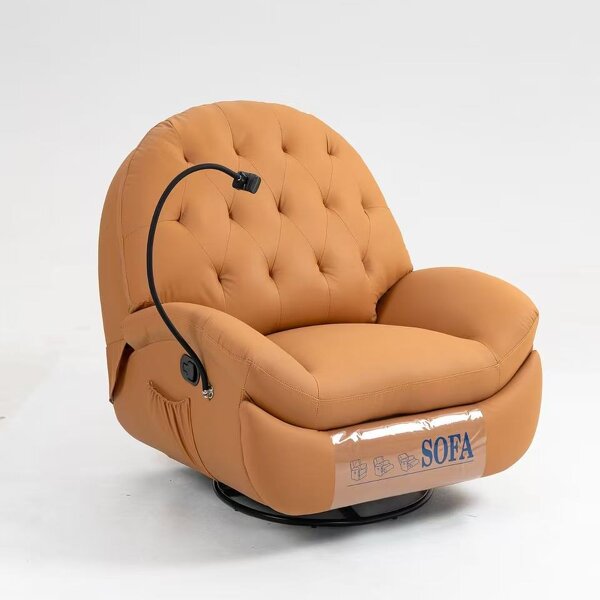 Recliner Sofa Chair Manufacturer - Modern Electric Single-Rotating Fabric Metal Multi-functional Rocking Lying