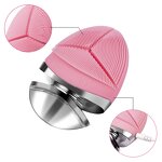 Silicone Electric Massager - 2 in 1 Sonic Waterproof Exfoliating Scrubber