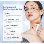 LED Facial Light Therapy Device - 7 Color EMS Face Neck Lifting Massager
