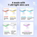 LED Facial Light Therapy Device - 7 Color EMS Face Neck Lifting Massager