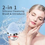 Silicone Electric Massager - 2 in 1 Sonic Waterproof Exfoliating Scrubber