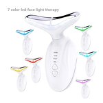 LED Facial Light Therapy Device - 7 Color EMS Face Neck Lifting Massager