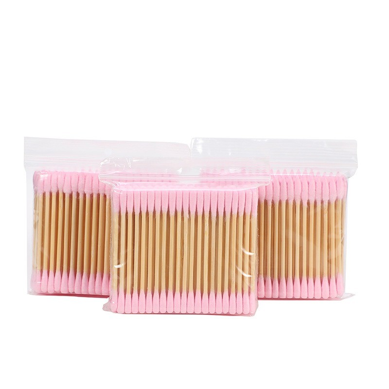 Bamboo Cotton Swabs Supplier - 100pcs Eco Friendly Double Round Head Buds