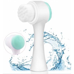 Facial Cleansing Brush Manufacturer - 2 in 1 3D Double Sides Exfoliate