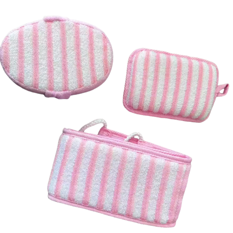 Bath Brush Set Supplier - 5pcs Back Scrubber Shower Glove Pads