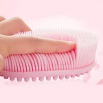 硅胶丝瓜络供应商-环保橡胶背部搓澡器