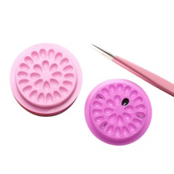 Eyelash Glue Tray Factory - 100pcs Round Shape Disposable Glue Holder