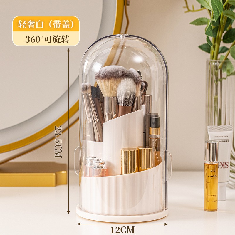 Makeup Brush Holder Factory - Plastic Rotating Brush Organizer 2 Colors