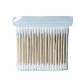 Eco Cotton Swabs Factory - 100pcs Biodegradable Wooden Ear Cleaning Buds