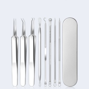 Pimple Popper Tool Factory - 8pcs Blackhead Acne Removal Extractor Set
