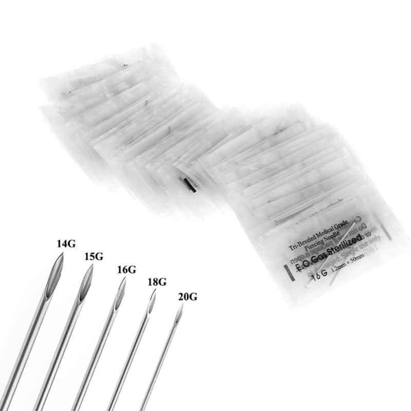 Piercing Needle Manufacturer - Sterilized Tri-beveled Hollow Tattoo Needle