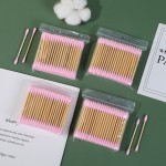 Bamboo Cotton Swabs Supplier - 100pcs Eco Friendly Double Round Head Buds