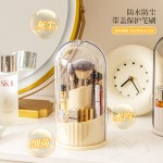 化妆刷盒供应商-桌面防尘旋转刷架