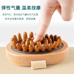木质按摩器供应商-山毛榉木多点头部按摩工具