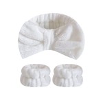 Spa Headband Set Factory - 3pcs Wristband and Headband Skincare Set