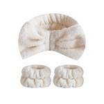 Spa Headband Set Factory - 3pcs Wristband and Headband Skincare Set