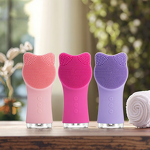 Silicone Electric Face Brush - Daily Spa Home Skincare UK/EU Plugs Tool