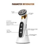 3-Color LED Facial Massager - Handheld EMS Anti-Wrinkle Face Lifting Tool