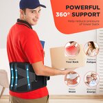 Waist Massager Manufacturer - Digital Display Controller Lumbar Support with Vibration Red Light Heating for Back Pain