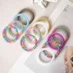 Hair Ties Manufacturer - Fashion Rubber Band 5.0cm Fine Transparent Glitter Telephone Wire Elastic Coil