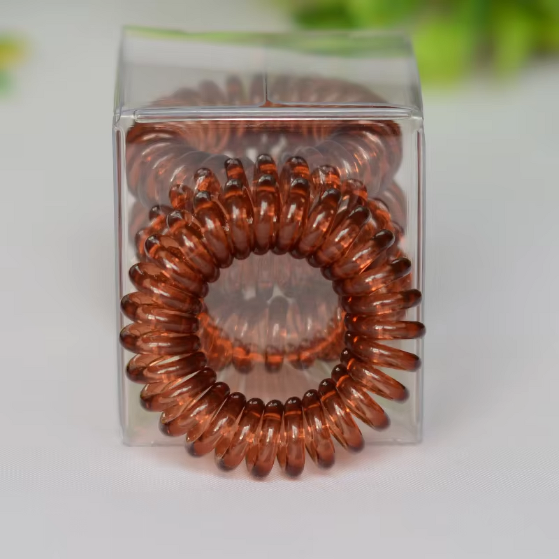Hair Bands Manufacturer - 4pcs/Box Sweet Style Telephone Line Ropes for Girls Curls Women Ponytail