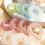 Hair Ties Manufacturer - Customized Size Strong Elastic Grip Coil Metallic Telephone Wire Traceless Spiral