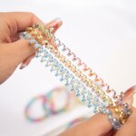 Hair Ties Manufacturer - Fashion Rubber Band 5.0cm Fine Transparent Glitter Telephone Wire Elastic Coil