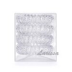 Hair Ties Manufacturer - Wholesales 4pcs/box Metallic Telephone Wire Traceless Spiral Strong Elastic Grip Coil