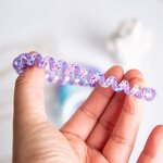 Hair Band Manufacturer - Candy Color Frosted Spiral Cord Telephone Wire Star Pattern Elastic Rubber Tie