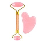 Facial Massager Set Manufacturer - SPA Collection Natural Rose Quartz Jade Roller and Gua Sha Anti Aging