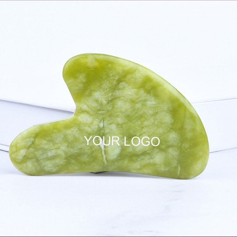 Gua Sha Stone Manufacturer - 100% Natural Green Jade Scraping for Face Body Eye Neck - Cheapest