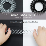 Hair Ties Manufacturer - Wholesale Fashion Elastic Plastic Telephone Wire Cords 3.5cm Traceless Ring