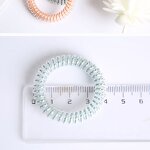 Hair Ties Manufacturer - Wholesale Women's Fashion Transparent Wire-Clamped Beaded Telephone Line Elastic Bands