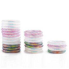 Hair Circle Manufacturer - New Colorful Mermaid Telephone Cable Rope Bracelet Rubber Band Leather Cover