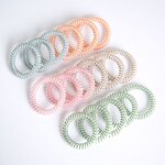 Hair Ties Manufacturer - Wholesale Women's Fashion Transparent Wire-Clamped Beaded Telephone Line Elastic Bands