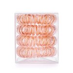 Hair Ties Manufacturer - Wholesales 4pcs/box Metallic Telephone Wire Traceless Spiral Strong Elastic Grip Coil