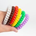 Hair Ties Manufacturer - Wholesales Women Jelly Jewelry 5.5CM Telephone Wire Spiral Coils Elastic