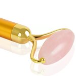Facial Massager Manufacturer - Vibrating SPA Collection with 24K Gold Bar & Pink Quartz Jade Roller